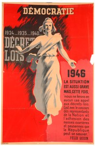 Fransk pro-demokrati plakat, 1946 af Havas
