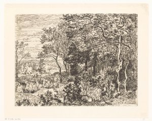 Figurer i udkanten af ​​en skov af Hector Allemand