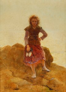 En muslingesamler, af Hector Caffieri