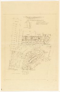 Plan, Project de Lotnement, rue Gros og rue de la Fontaine, Paris af Hector Guimard