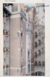 Udsigt over Castel Beranger (1897-1898), bygning manifesteret af arkitekten Hector Guimard (1867-1942). af Hector Guimard