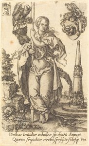 Velgørenhed, 1552. af Heinrich Aldegrever