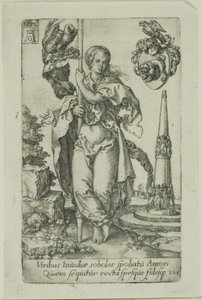 Næstekærlighed, fra Dyderne af Heinrich Aldegrever