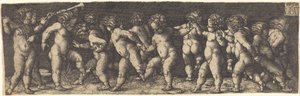 Dansende børn, 1535. af Heinrich Aldegrever