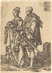 Dansende par, 1551. af Heinrich Aldegrever
