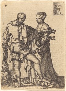 Dansende par, 1551. af Heinrich Aldegrever