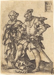 Dansende par, 1551. af Heinrich Aldegrever