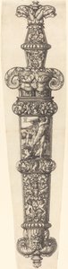 Design til en dolkskede med Kain og Abel, 1539. af Heinrich Aldegrever