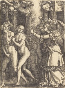 Udvisning fra Paradiset, 1540. af Heinrich Aldegrever