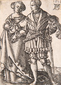 Fra serien The Small Wedding Dancers, 1538. af Heinrich Aldegrever