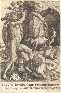 Hercules dræber Cacus af Heinrich Aldegrever