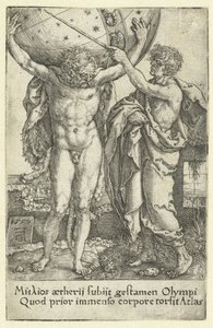 Hercules og Atlas Labours of Hercules (serietitel) af Heinrich Aldegrever