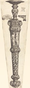 Stor dolkskede med nøgent par, 1536. af Heinrich Aldegrever