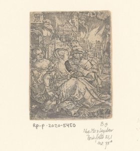 Lot og hans døtre af Heinrich Aldegrever