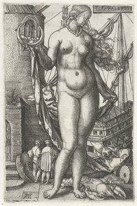 Luna (titel på objekt) Diana De syv planeter (serietitel) af Heinrich Aldegrever
