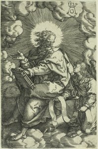 Matthew, fra De fire evangelister, 1539 af Heinrich Aldegrever