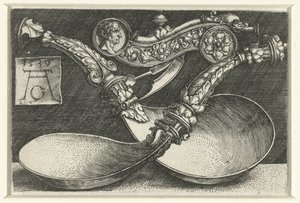 Design til to skeer og en fløjte af Heinrich Aldegrever
