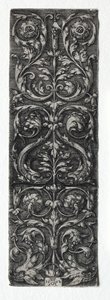 Ornamentdesign med fisk af Heinrich Aldegrever