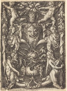 Ornament med maske af Heinrich Aldegrever