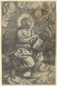 Sankt Johannes, fra De fire evangelister, 1539. af Heinrich Aldegrever