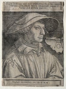 Selvportræt, 1530. af Heinrich Aldegrever