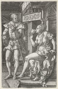 Sophonisba drikker gift af Heinrich Aldegrever