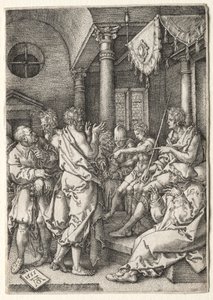 Historien om Susanna: Daniel krydsforhører de ældste af Heinrich Aldegrever