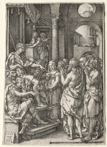Historien om Susanna: Susanna anklaget for utroskab, 1555. af Heinrich Aldegrever
