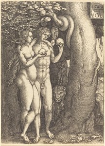 The Temptation by the Snake, 1540. af Heinrich Aldegrever