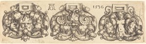 Tre Bæltespænder Side om Side af Heinrich Aldegrever