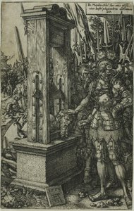 Titus Manlius halshugger sin søn af Heinrich Aldegrever