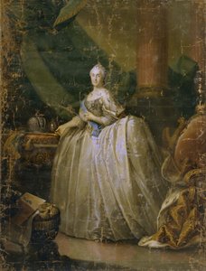 Portræt af kejserinde Catherine II 1729-1796, 1765 af Heinrich Buchholz