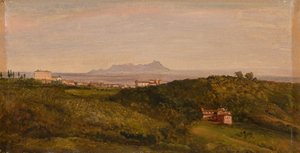 Heinrich Bürkel - Udsigt over Monte Circeo. Omkring 1853 af Heinrich Burkel