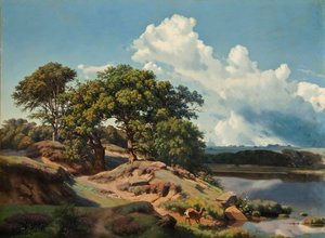 Danish: Dansk landskab. Danish landscape.
