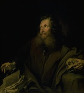 Voksmodeller Simon som St. Jerome