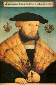 Portræt af Leonhart Fuchs (1501-1566) af Heinrich Füllmaurer