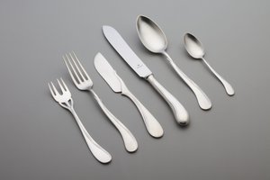 Seks stykker "Tulipan" bestik: 1 bordkniv af Heinrich Vogeler
