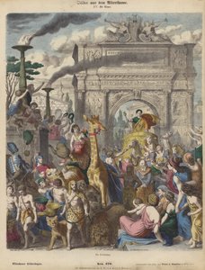En romersk triumf (farvet gravering) af Heinrich Leutemann