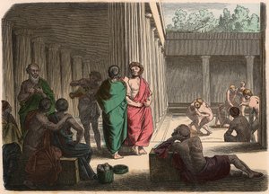 Det antikke Grækenland: I gymnastiksalen. Platonister, epikurere, kynikere og brydere af Heinrich Leutemann