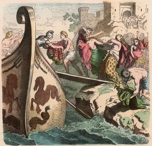 Det antikke Grækenland: Sørejser, pirater af Heinrich Leutemann