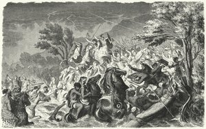 Slaget ved Crimissus, 339 f.Kr. (gravering) af Heinrich Leutemann