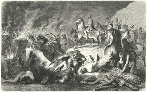 Hannibal ved belejringen af Casilinum, 216-215 f.Kr. (gravering) af Heinrich Leutemann