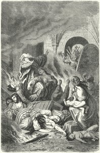 Massakre på jøderne i York af Heinrich Leutemann