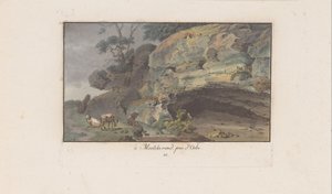 Herder voer ein grot i Montcherand à Montcherand, nær Orbe (titel på objekt) Landskaber i Schweiz (serietitel) Samling af nogle perspektiver i Schweiz (serietitel)