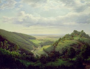Udsigt fra Heilenberg Slot ved Jugenheim ved Rhinen, 1846