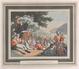 Soldater, der deltager i gudstjeneste, 1. august 1798.