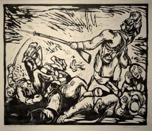 Krigsscene af Heinrich Steinhagen