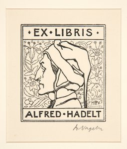 Bogplade: Alfred Hadelt af Heinrich Vogeler