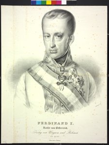 Ferdinand I kejser af Østrig af Heinrich Wilhelm Schlesinger