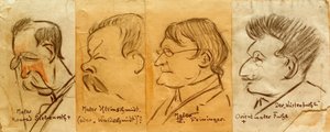 Fire portrætter af Heinrich Zille